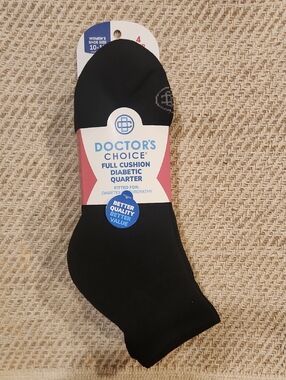 Diabetic Quarter Socks - 4 Pair